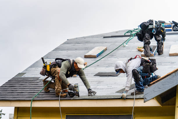 Professional Gutter Installation technician working in Leicester, NC